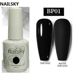 Vibrant UV gel nail polish in a sleek bottle, perfect for long-lasting, professional manicures