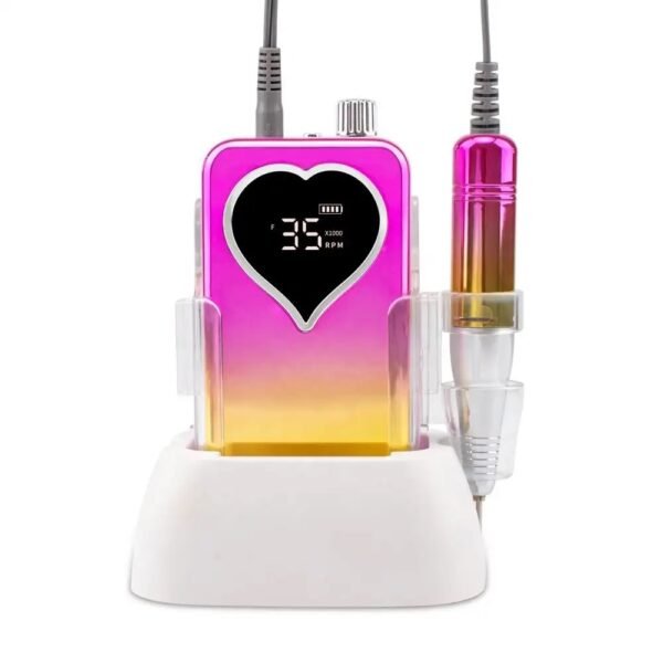 this nail drill is perfect for both beginners and professional technicians. Ideal for shaping, filing, and polishing nails efficiently.
