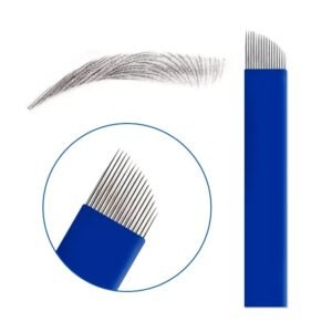 Disposable microblading blades needles for professional semi-permanent makeup.
