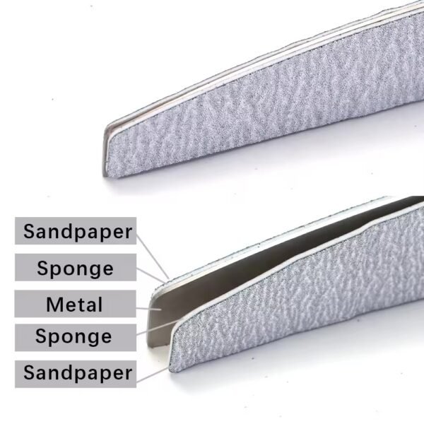 Bangya 5-layer sandpaper nail file for sensitive nails - ergonomic grip