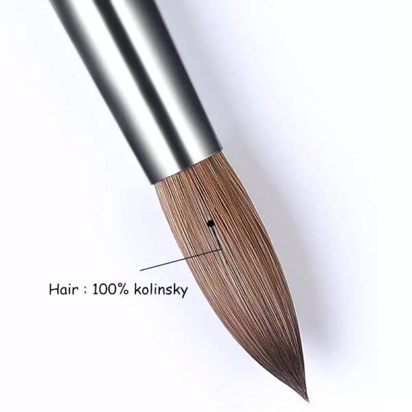 Professional Kolinsky Sable Hair Nail Brush Wood Handle - Image 2