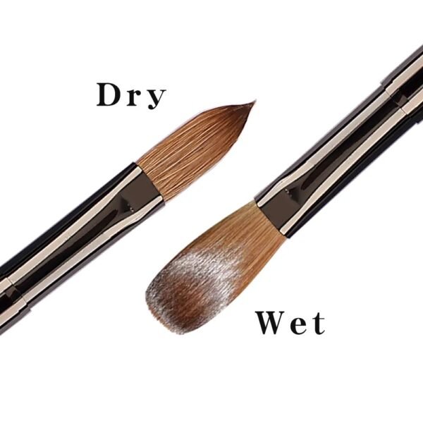 Professional Kolinsky Sable Hair Nail Brush Wood Handle - Image 7