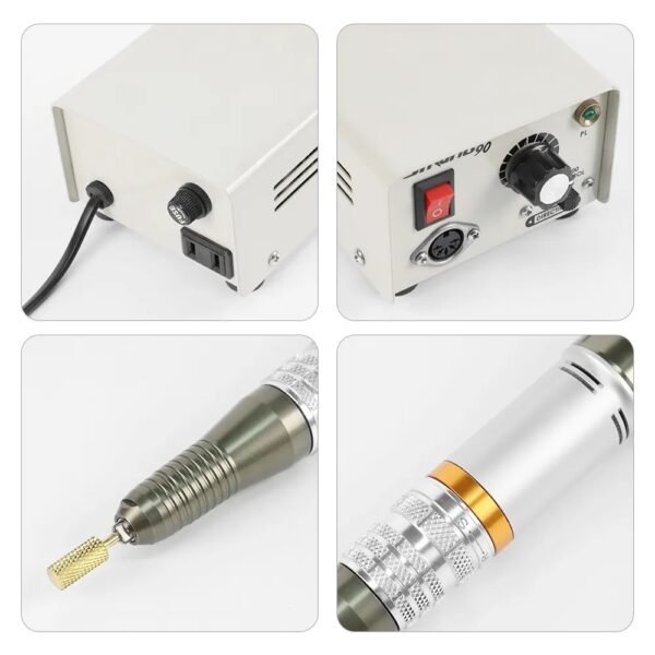 A sleek and powerful 65W professional nail drill machine designed for precision manicures and pedicures. Featuring 35,000 RPM speed control, an ergonomic handpiece, and versatile functionality, it’s ideal for removing gel polish, shaping acrylic nails, and salon-quality nail art.