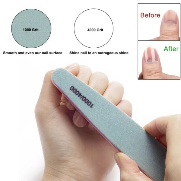 Professional Nail Files and Nail Buffer Set 6Pcs/Box - Image 5
